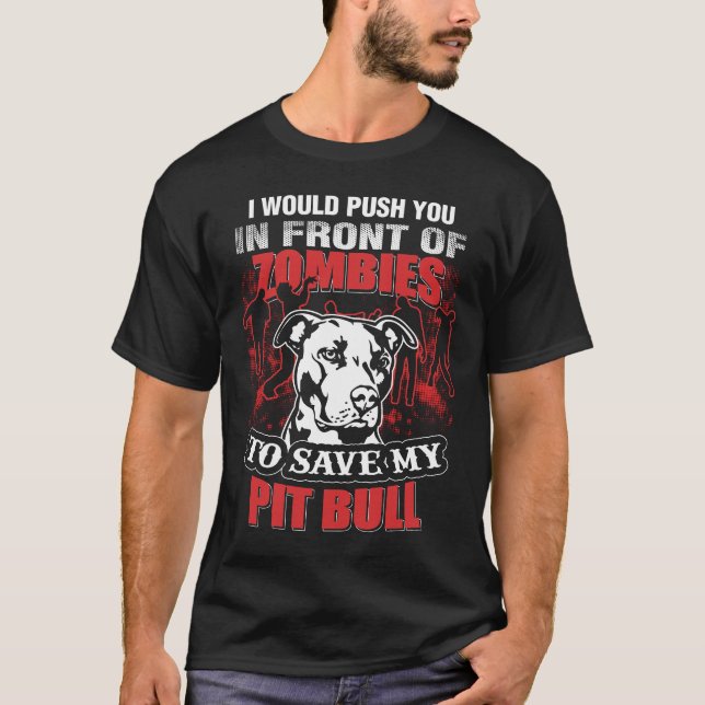 T-shirt Je sauve mon pitbull (Devant)