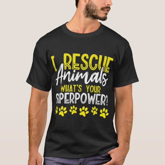 T-shirt Je Secourt Animaux Qu'est-ce que ta pub de chat ch (Devant)