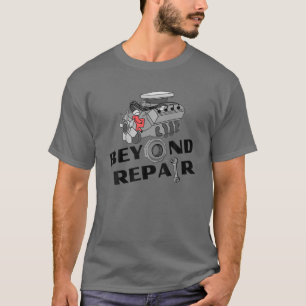 T-shirt Je serai dans le Garage Racing Car Engine Mécaniqu