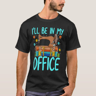 T-shirt Je Serai Dans Mon Bureau Femme Croisher Graphisme