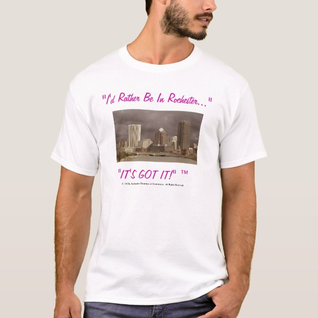 T-shirt Je serais plutôt à Rochester (Devant)