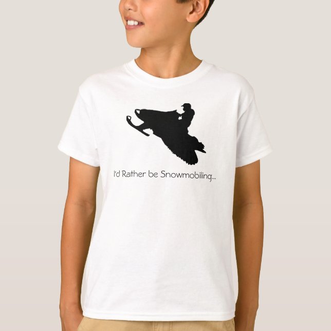 T-shirt Je Snowmobiling plutôt… (Devant)