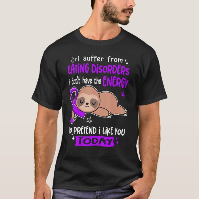 T-shirt Je Souffre De Troubles De Manger Pour Prétendre Qu (Devant)