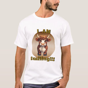 T-shirt Je Souriais Vache Highland
