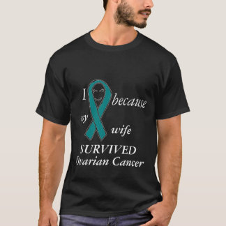 T-shirt Je souris parce que mon épouse suvived le cancer