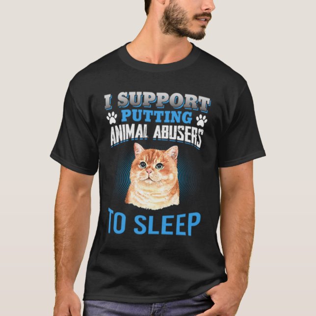 T-SHIRT JE SOUTIENS DE METTRE LES ABUSEURS D'ANIMAUX À DOR (Devant)