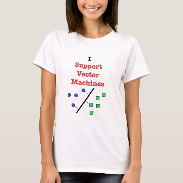 T-shirt Je soutiens des machines de vecteur (Devant)