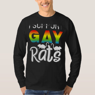 T-shirt Je soutiens Gay Rats Mariage Pride Celebration Lgb