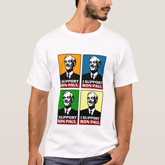 T-shirt Je soutiens la chemise de quadruple de Ron Paul (Devant)