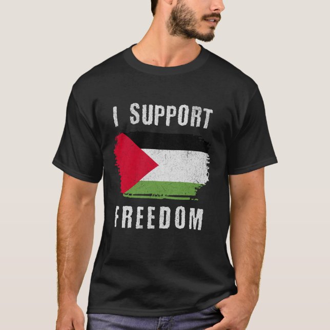 T-shirt Je soutiens la liberté de Palestine #gaza (Devant)