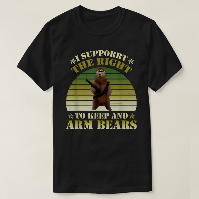 T-shirt Je Soutiens Le Droit De Conserver Et De Broncher D (Design devant)