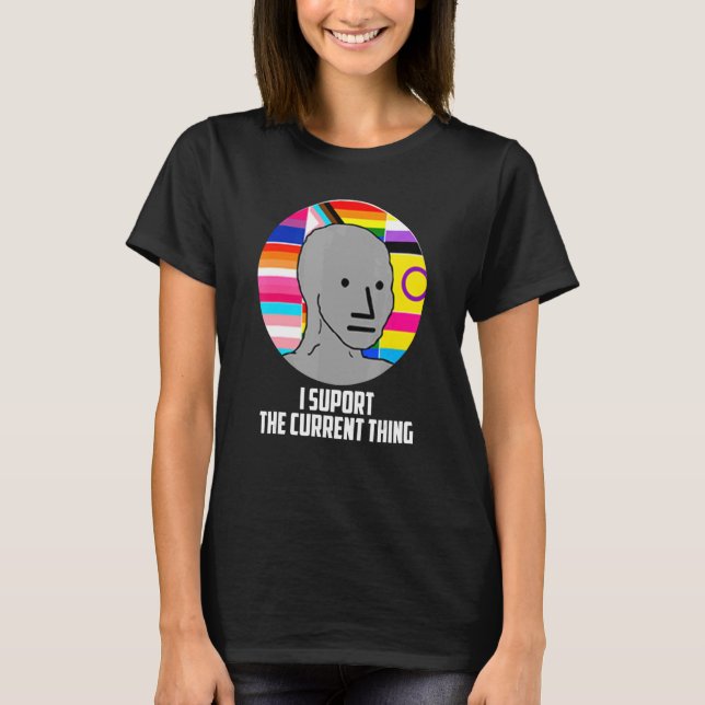 T-shirt Je Soutiens Le Mème De Choses Actuel Idahobit Lgbt (Devant)