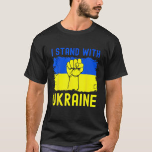 T-shirt Je soutiens l'Ukraine Drapeau ukrainien Hommes W
