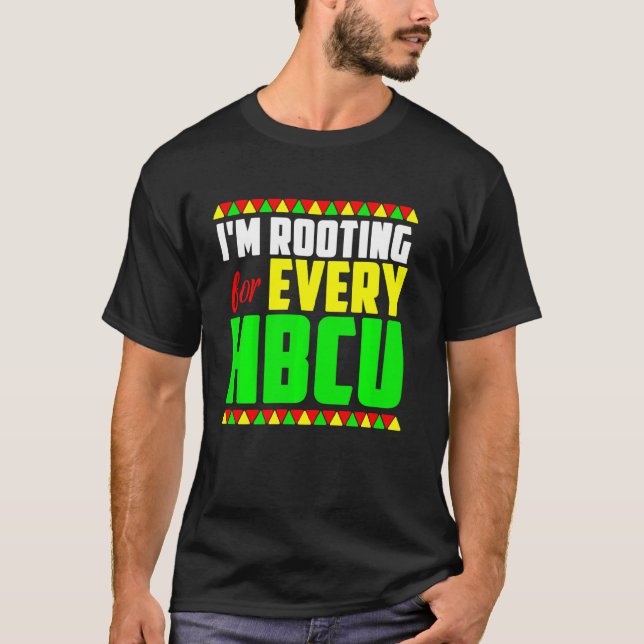 T-shirt Je soutiens pour chaque Hbcu Mois d'Histoire Noire (Devant)