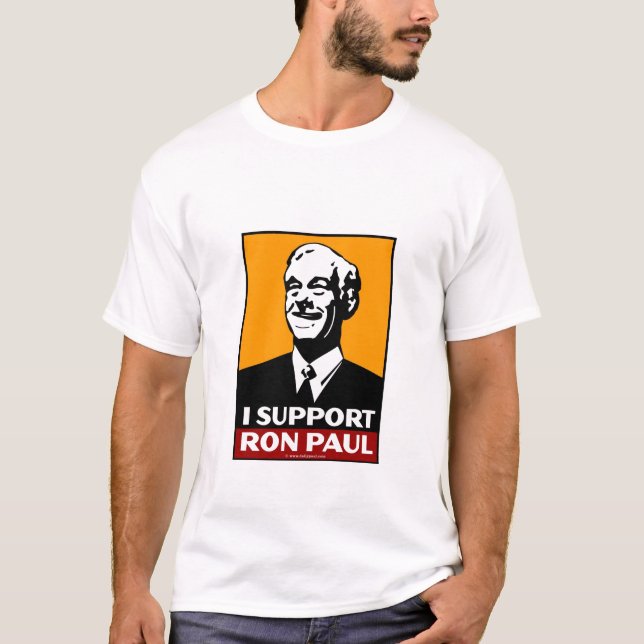 T-shirt Je soutiens Ron Paul - 1 (Devant)