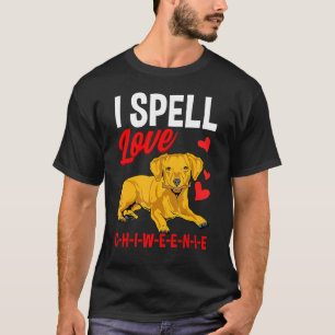 T-shirt Je Spell Love Chiweenie mignonne Wiener Dog Dachsh