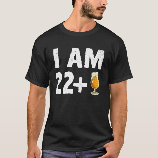 T-shirt Je Suis 22 Plus 1 Finger Moyen Funny 23ème Anniver (Devant)