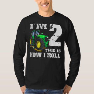 T-shirt Je suis 2 ferme Barnyard Tractor 2e fête d'anniver