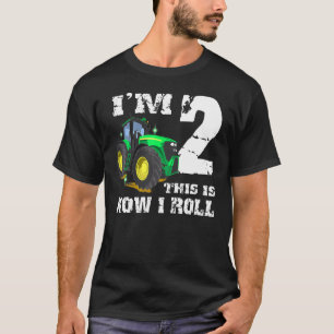 T-shirt Je suis 2 ferme Barnyard Tractor 2e fête d'anniver