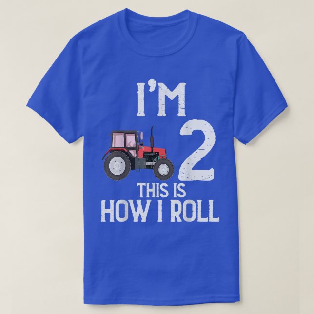 T-shirt Je suis 2 Voici comment je roule ferme tracteur fe (Design devant)