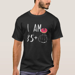 T-shirt Je Suis 35 Plus 1 Donut À Doigt Moyen Pour Un 36e 