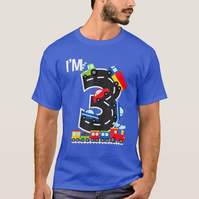 T-shirt Je suis 3 Anniversaire Garçon 3ème Anniversaire Tr (Devant)