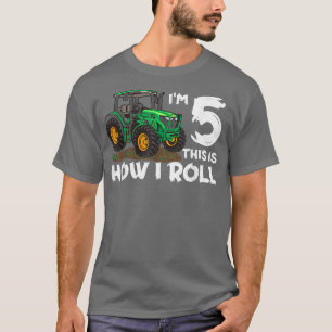 T-shirt Je suis 5ème C'est comment je roule ferme tracteur