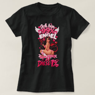 T-shirt "Je suis 99 pour cent ange mais pfff ce 1"