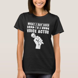 T-shirt Je suis Acteur vocal Voix sur enregistrement Graph