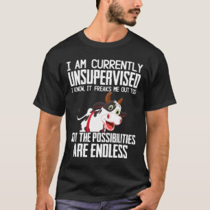 T-shirt Je suis actuellement une vache non surveillée