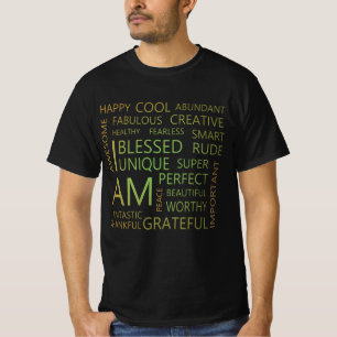 T-shirt Je suis Affirmations, Croissance Réflexions Positi