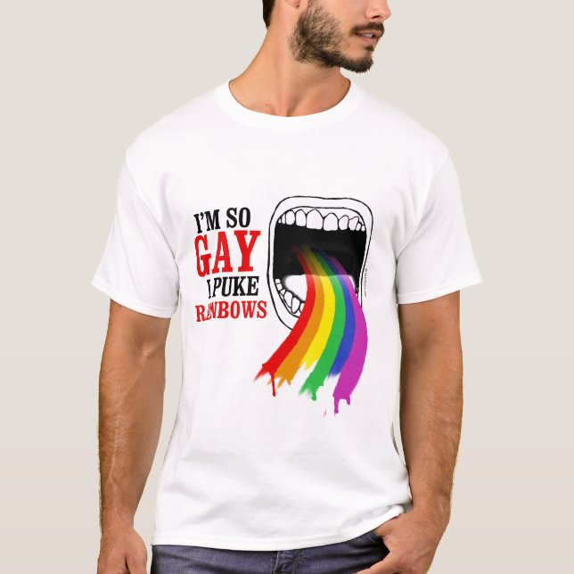 T-shirt Je suis ainsi homosexuel, je vomis des (Devant)