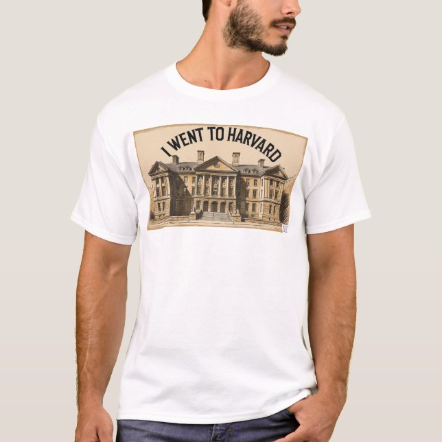 T-shirt Je suis allé à Harvard Sepia (Devant)