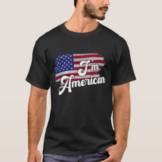 T-shirt Je suis Américain