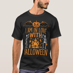 T-shirt Je suis amoureux du squelette d'Halloween