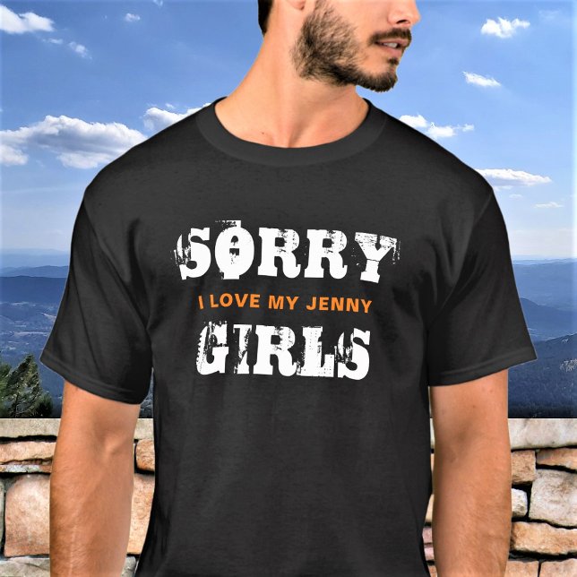 T-shirt Je suis amoureux du texte personnalisé personnalis (Créateur téléchargé)