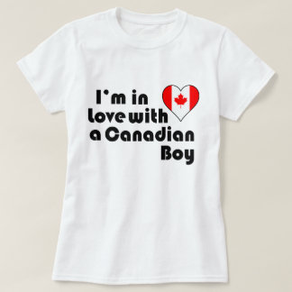 T-shirt Je suis amoureux d'un garçon canadien