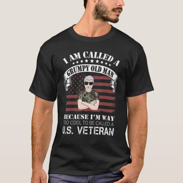 T-shirt Je Suis Appelé Un Vieux Homme Grincheux Parce Que  (Devant)
