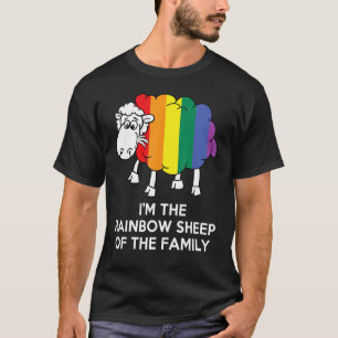 T-shirt Je Suis Arc-En-Ciel Mouton De Ma Famille Lgbt Gay 