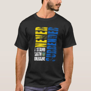 T-shirt Je Suis Aux Côtés De L'Ukraine Et Je Ne Me Suis Ja