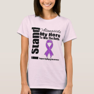 T-shirt Je Suis Aux Côtés De Mon Héros Épilepsie