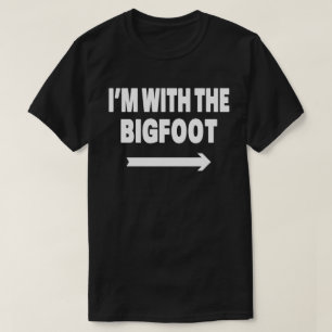 T-shirt Je suis avec Bigfoot Easy Halloween jumelés coupl