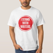 Je suis avec des écrivains logo rouge avec texte b