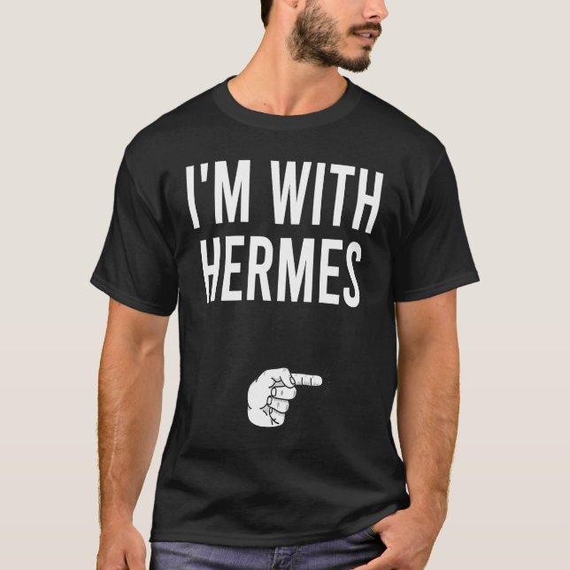 T-shirt Je suis avec Hermes Dieu Halloween Costume Matchin (Devant)