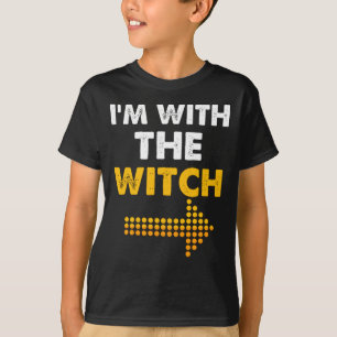 T-shirt Je suis avec la chemise de sorcière drôle couple d