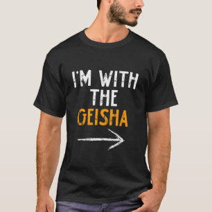 T-shirt Je suis avec la geisha drôle d'Halloween tenue de