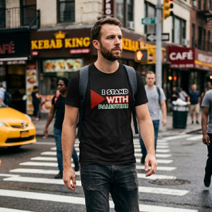 T-shirt JE SUIS AVEC LA PALESTINE Noir