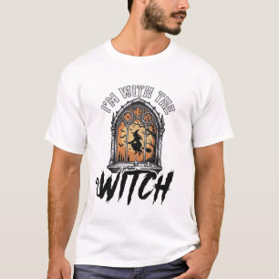 T-shirt Je Suis Avec La Sorcière Vintage Halloween
