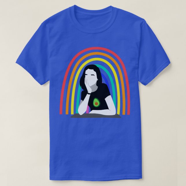 T-shirt Je suis avec l'Avocado Penser Avocado Girl avec Ra (Design devant)