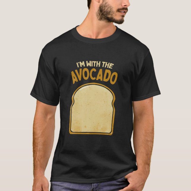 T-shirt Je suis avec l'Avocado toast Easy Halloween Matchi (Devant)